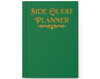 Side Quest Adventure Planner Journal | Green Matte Hardcover Notebook for Goal Setting & Daily Planning