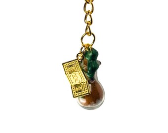 Money Attraction Spell - Enchanted Shapes Collection - Spell Jar Keychain