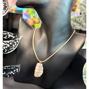 Copper Wrapped Crystal Necklace