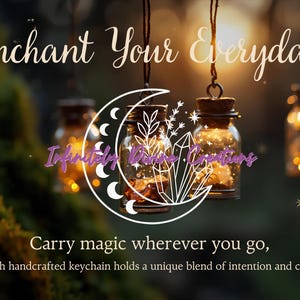 Pet Protection & Wellness Enchantment - Everyday Magick Collection - Spell Jar Keychain image 2