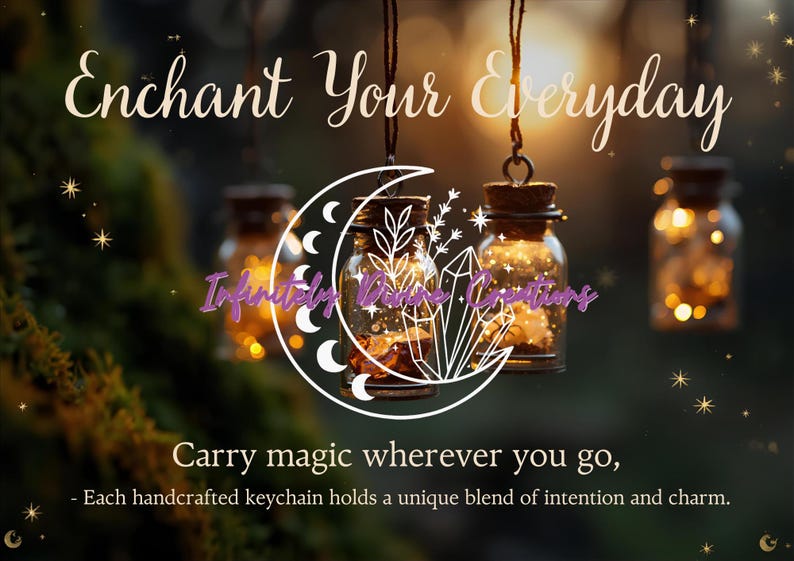 Pet Protection & Wellness Enchantment - Everyday Magick Collection - Spell Jar Keychain image 2
