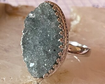 Silver Druzy ring