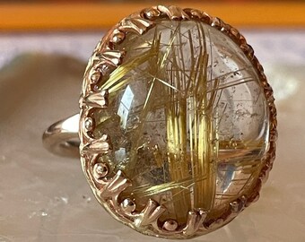 Golden Rutilated Quartz 14k gold filled