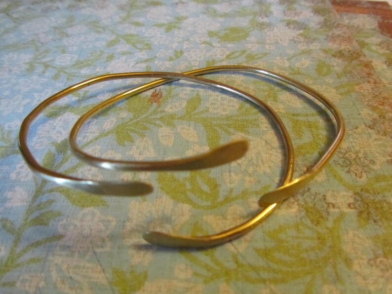 Hand Forged West Indian Brass Bangle bracelets. image 2