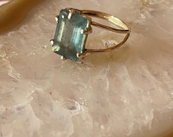 Moss Aquamarine in 14k