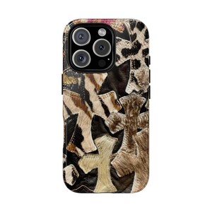 Tough Cases - Artistic Leather Phone Case, Unique Phone Accessories, Gift for Fashion Lovers, Stylish Tech Protection, Creative Gift Idea