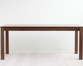 Solid Wood Parsons Dining Table - Solid Top or Extension w/Leaves