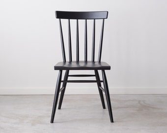 Windsor Chair - Solid White Oak with Charcoal / Black dye - Available in other woods