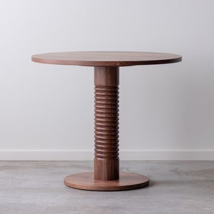 Marin Pedestal Table - Solid Wood - Available in other woods