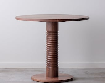 Marin Pedestal Table - Solid Wood - Available in other woods