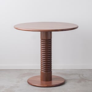 Marin Pedestal Table - Solid Wood - Available in other woods