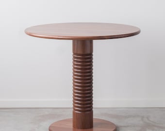 Marin Pedestal Table - Solid Wood - Available in other woods