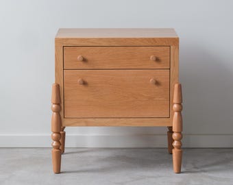 Mesita de noche Witmer - Madera maciza