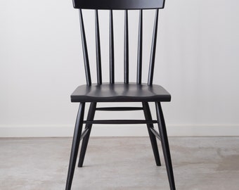 Windsor Chair - Solid White Oak with Charcoal / Black dye - Available in other woods