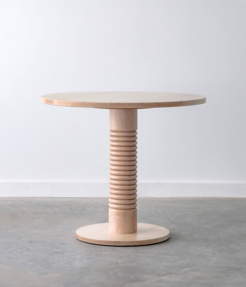 Marin Pedestal Table Solid Wood Available in other woods image 3