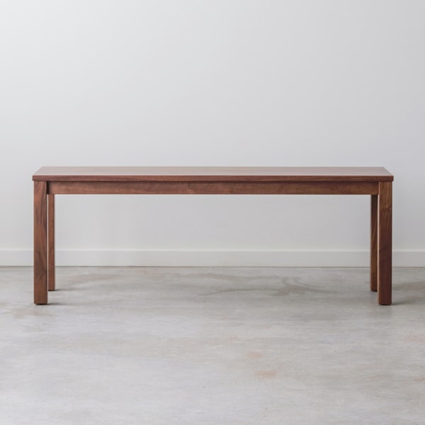 Parsons Bench - Solid Wood - Customizable