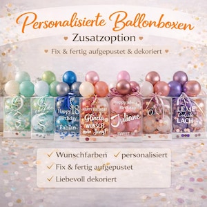 Zusatzoption: Ballonbox aufgepustet - fix & fertig zum verschenken