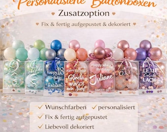 Extra opzionale: scatola di palloncini gonfiata, pronta per essere regalata
