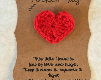 Crocheted Heart Pocket Hug: Keepsake Gift