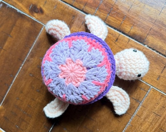 Crochet Turtle Foldable Market Bag