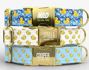 Rubber Ducky Collar & Leash Collection | Metal Buckle | Adjustable | USA Made | Bath-time Vibes | TPRNC-15