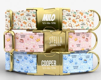 Spoiled Dog Collar | Metal Buckle | Adjustable | Made in USA | Treat Inspector Fun | TPRNC-31