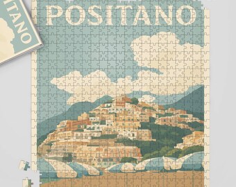 Positano Italy, Coastal Village, Travel Puzzle