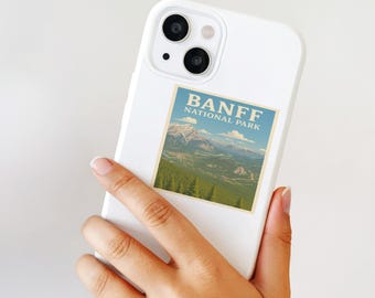 Banff National Park Sticker: Vintage Canada Travel Decal