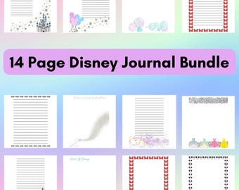 Érase una vez un diario / Kit imprimible de princesas Disney, diario de cuentos de hadas, descarga digital