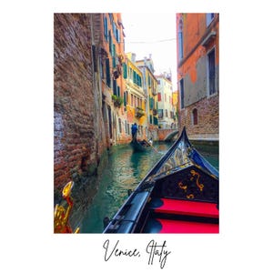 Arte de parede para impressão de Veneza, Itália | Decoração de viagem dos sonhos, download digital, impressão de viagem de Veneza com localização para parede de casa ou galeria