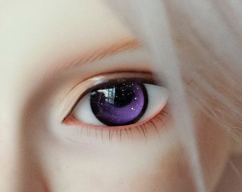BJD Resin Doll Eyes 12/14/16/18/20mm Dark Purple Sparkle Custom Doll Eyeball for 1/3 1/4 1/6 BJD Doll Volks Dollfie FairyLand Luts Dollshe