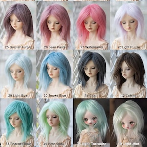 Fur Fabric Doll Wig: Long Straight Hair for Pullip, Blythe, BJD Dolls, 22 Colors