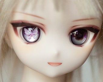 Butterfly Resin Anime Doll Eyes 18mm to 22mm for Dollfie Dream Puyoodoll Imomodoll BJD Doll Sparkle Heterochromia Eyes