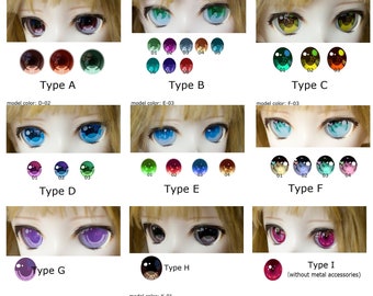 8mm to 26mm Custom Resin Doll Eyes for Dream Dollfie Doll BJD Obitsu Azone Nendoroid Sparkle Anime Eyeball Accept Commission