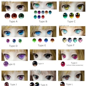 8mm to 26mm Custom Resin Doll Eyes for Dream Dollfie Doll BJD Obitsu Azone Nendoroid Sparkle Anime Eyeball Accept Commission