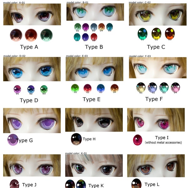 8mm to 26mm Custom Resin Doll Eyes for Dream Dollfie Doll BJD Obitsu Azone Nendoroid Sparkle Anime Eyeball Accept Commission