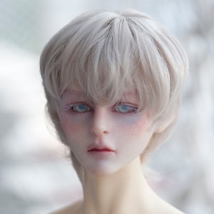 BJD Puppen Perücke 1/3 1/4 1/6 Größe für SD Dollfie Dream FairyLand FeePle60 Puppe Kurze Spike Pale Blonde Puppenperücke