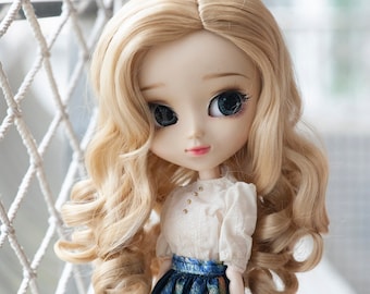 30% PROMO - PERRUQUE pour POUPEE T1 (18 cm) 100% Cheveux naturels
