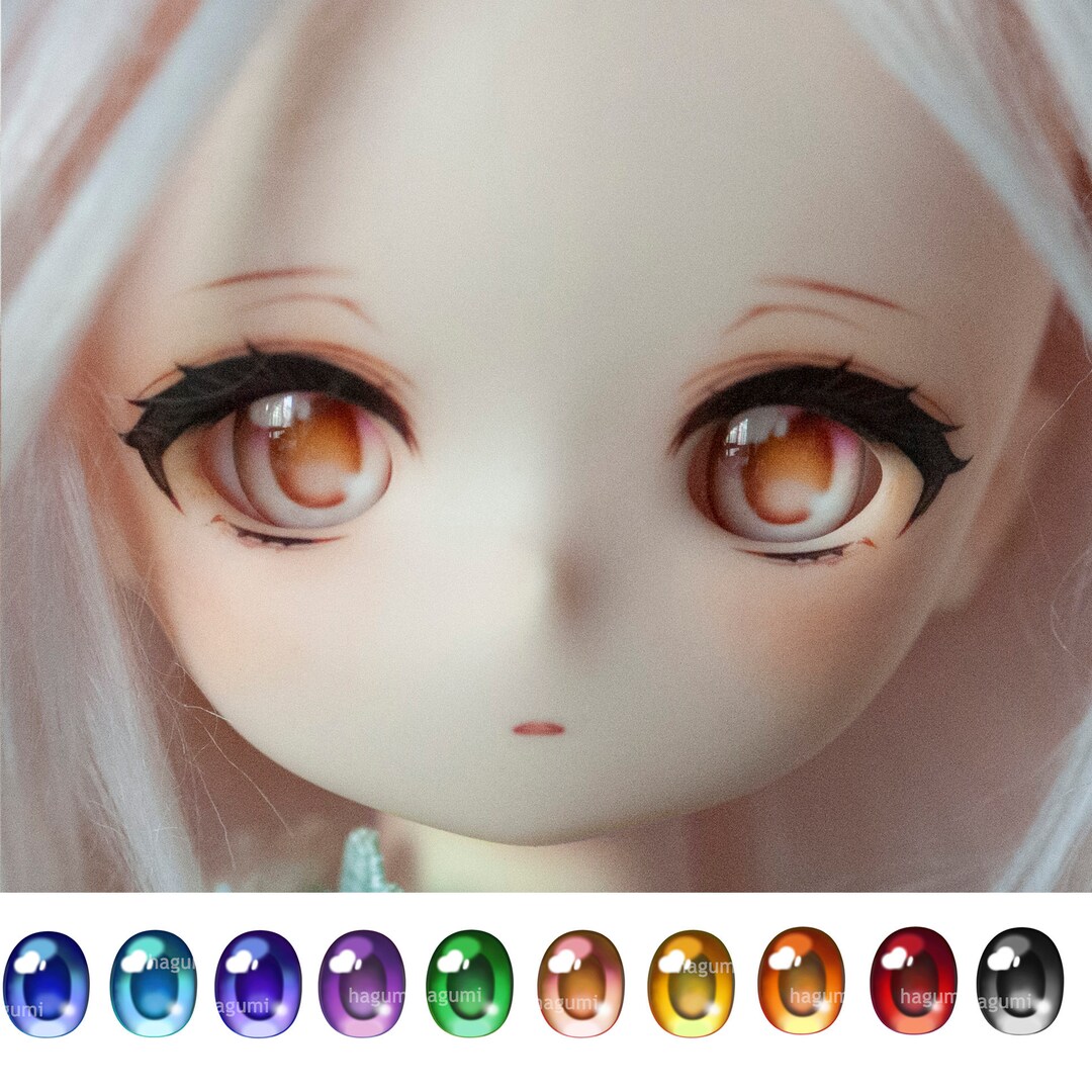 Cute Anime Doll Eyes 8mm to 26mm Resin Plaster Doll Eyes With Heart