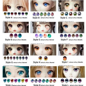 Anime Doll Eyes: Custom Resin BJD Eyes for Dollfie, Obitsu, Azone, Nendoroid (8mm-26mm)
