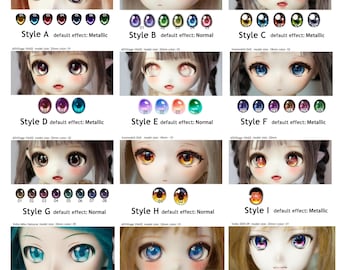 Anime Doll Eyes: Custom Resin BJD Eyes for Dollfie, Obitsu, Azone, Nendoroid (8mm-26mm)
