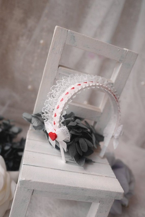Cute Heart Katyusha Style Hair Band for BJD SD and MSD/YoSD Dolls