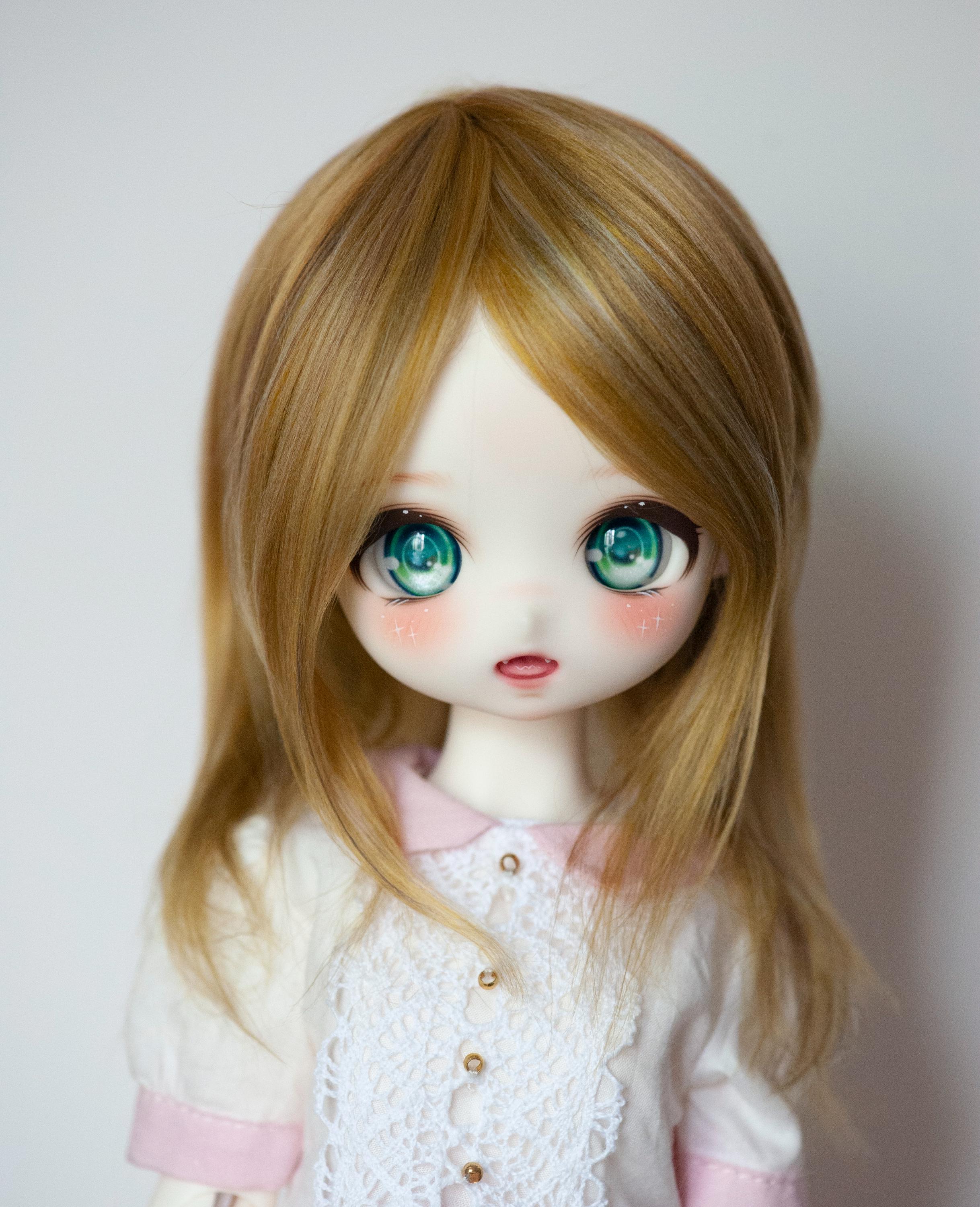 モヘア糸 BJD ドール用ウィッグ 頭囲14cm～24cm ドール用 - Etsy 日本