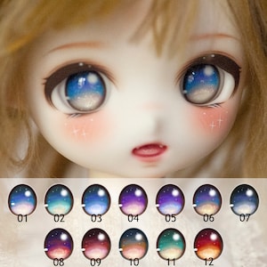 Anime Doll Eyes: Custom Resin Eyeballs for BJD, Volks, Obitsu, Nendoroid Dolls (8mm-26mm)