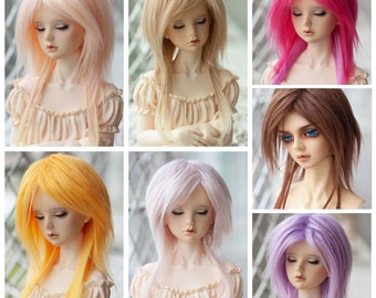 9 Colors Extra Long Spike Doll Wig Gradient Colors for DollfieDream/BJD/SD/Pullip/FeePle60/FairyLand/Blythe Free Style Fake Fur