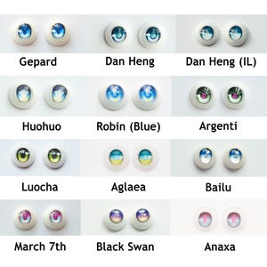 Anime Resin Doll Eyes from Honkai Star Rail 8mm to 26mm for Dream Dollfie Doll BJD Obitsu Azone Nendoroid Anime Eyeball Accept Commission