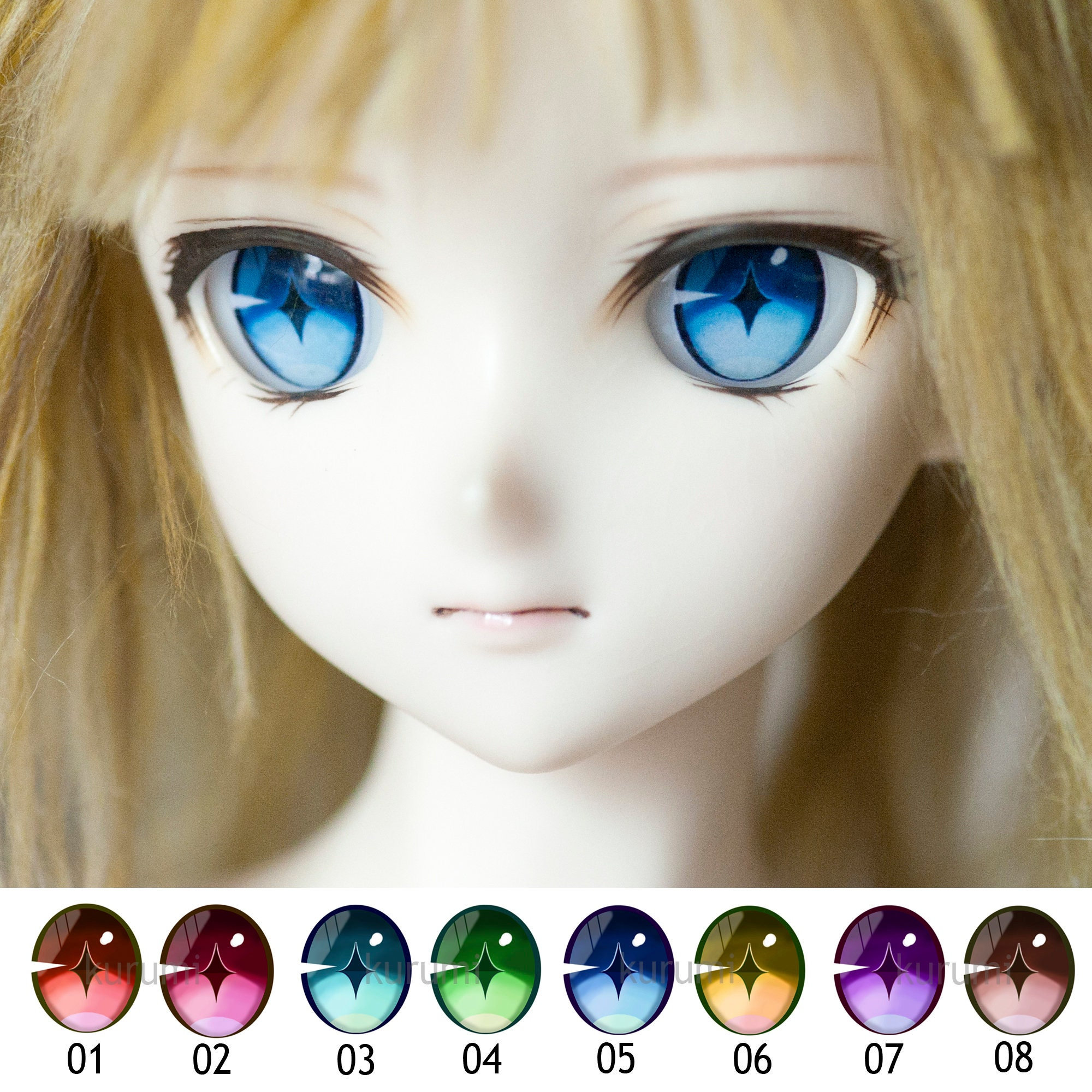Doll Eyes 10/11/12/14/16/18mm Bjd Anime Doll Eyes Acrylic Fit for 1/3 & 1/4  & 1/6 & 1/8 Bjd Doll Change Makeup Eyes Accessories