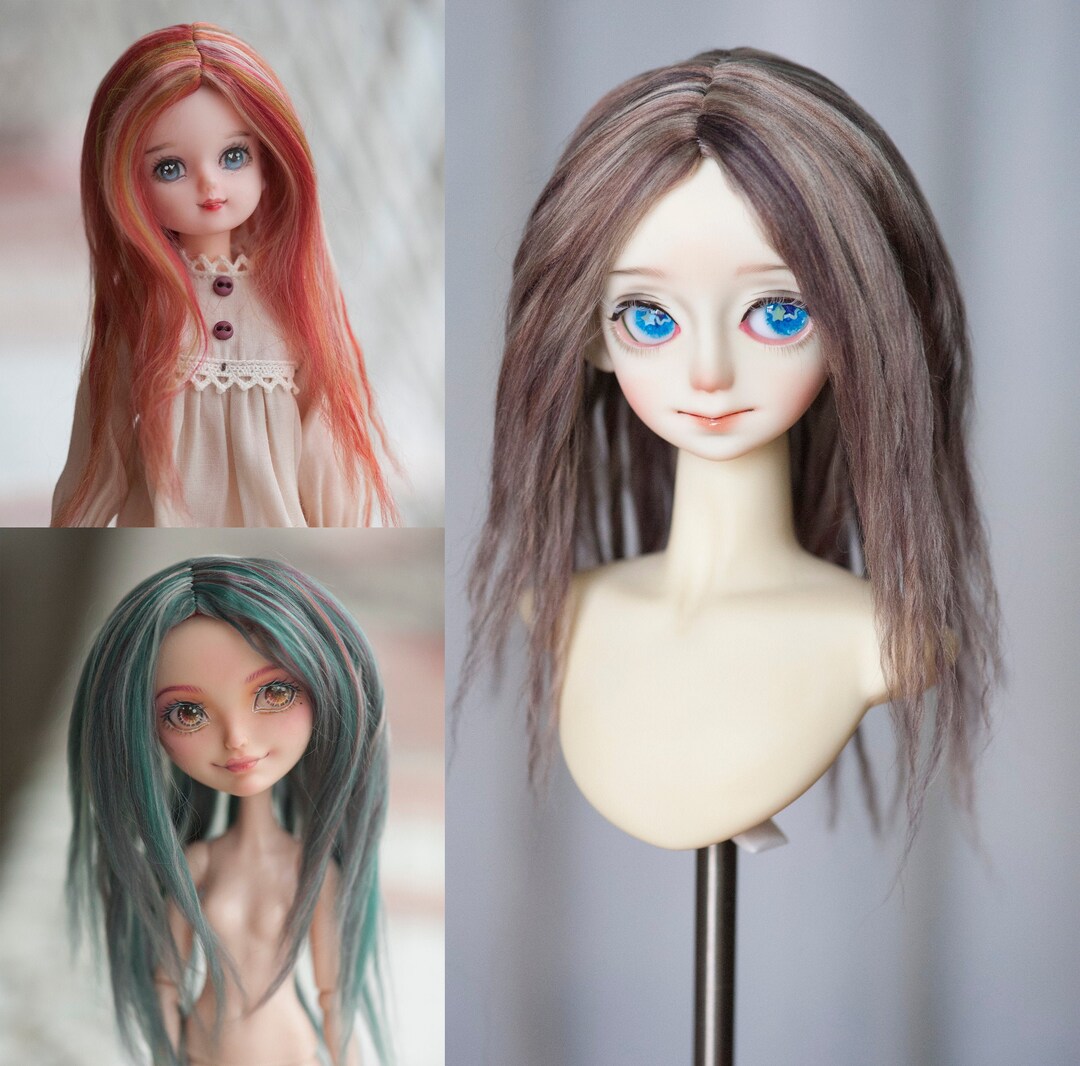 Mohair Yarn Doll Wig for BJD Monster High Ever After High Pukipuki