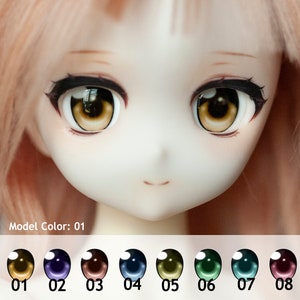 Old School Style Anime Resin Eyes for Dolls, Size from 8mm to 26mm Custom-made 8 Colors for Dollfie Dream BJD Obitsu Nendoroid Azone MDD