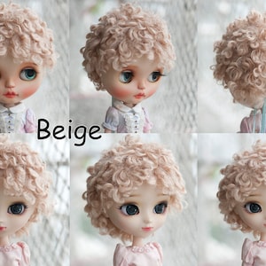 Cute Curly Short Doll Wig for Dollfie BJD SD MSD FairyLand FeePle60 Minifee Pullip Blythe Doll All Sizes Fake Fur 6 Colors Available image 5